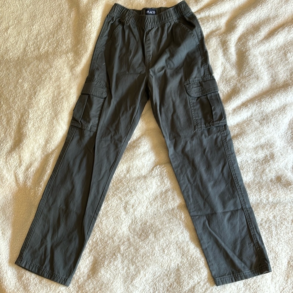 The Children’s Place Big Boys Green Gray Cargo Pant